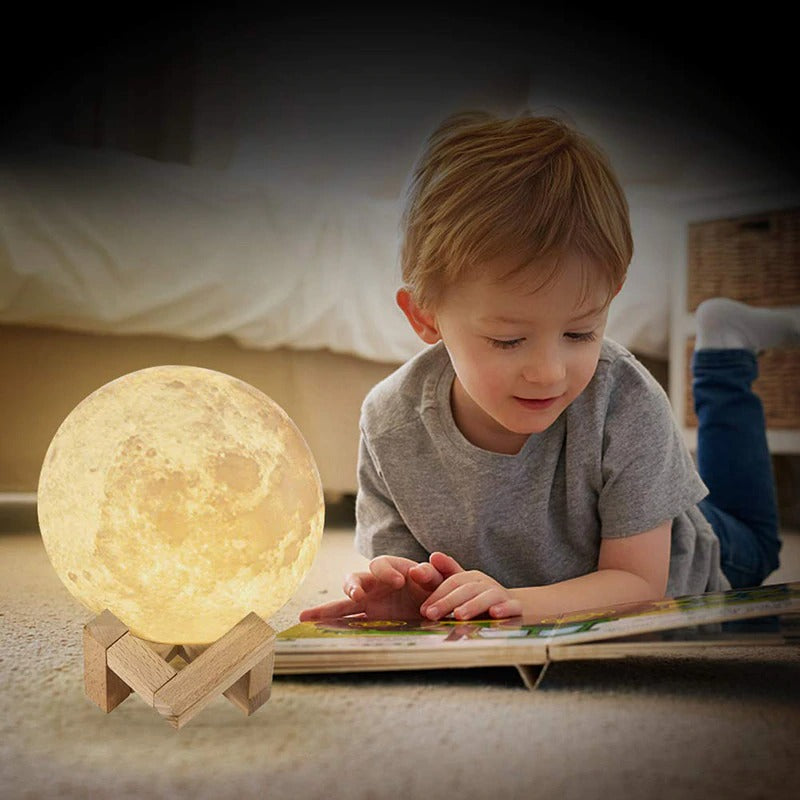 Night Light 3D Print Moon Lamp (Rechargeable)